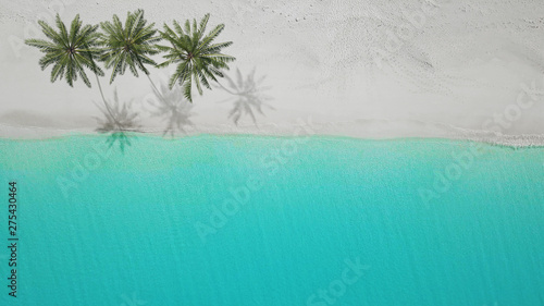 3D-Illustration aerial view of sandy beach. exuma bahamas © 2mmedia