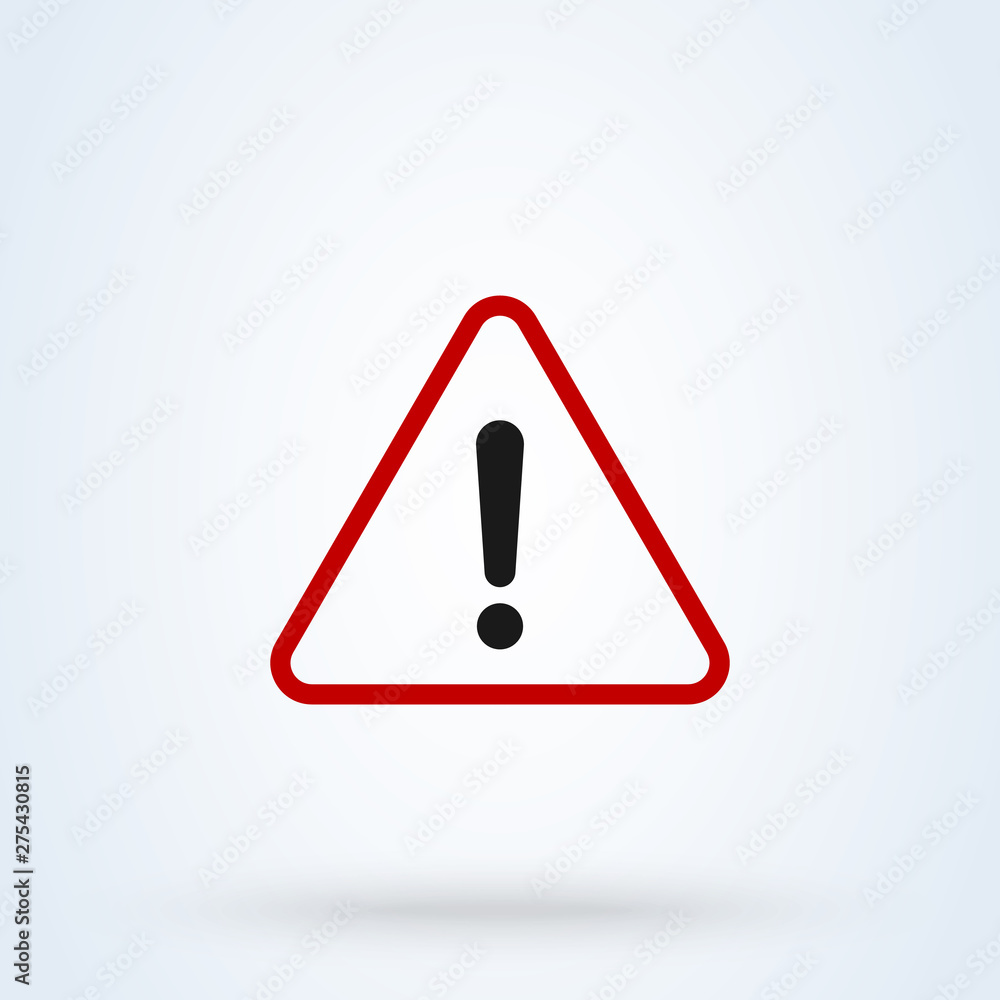 Hazard warning Simple modern icon design illustration. Hazard warning Simple modern icon design illustration.