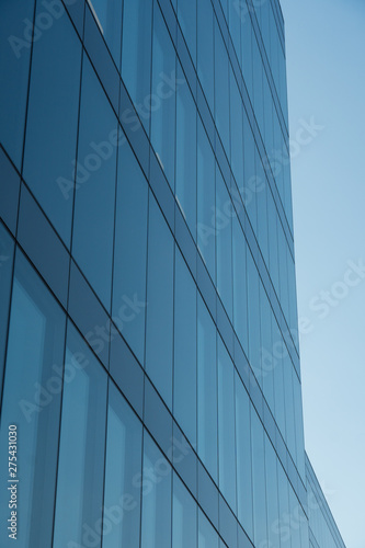 blue office building windows background for brochure covers or web design