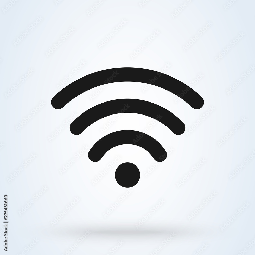 wi-fi signal sign Simple modern icon design illustration. wi-fi signal sign Simple modern icon design illustration.