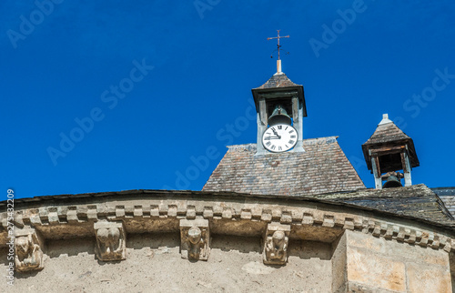 France, Pyrenees National Park, Val d'Azun, Aucun, church (Monument historique, French designation given to some national heritage sites) photo