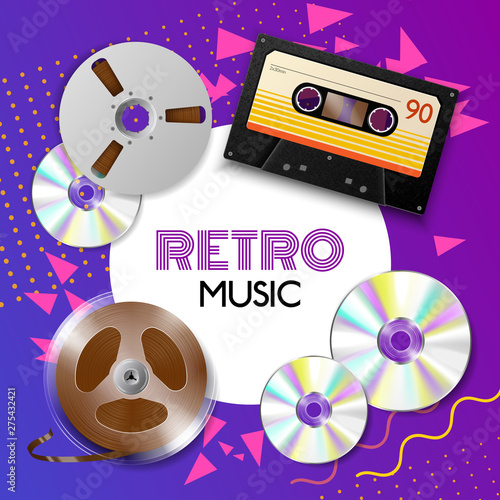 Realistic Vintage Music Composition