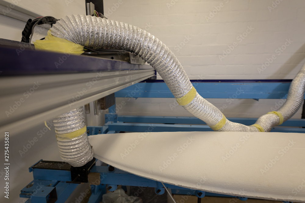 Surfboard in a workshop Surfboard in a workshop
