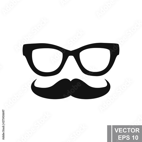 Mustache. Icon. Hair. Hippie style. For your design.