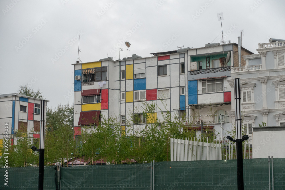 Fototapeta premium Hausfassade mit Balkonen