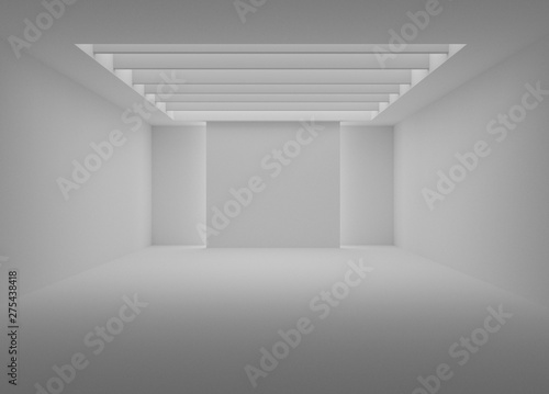 Abstract modern architecture background  empty open space interior. 3D rendering - Illustration