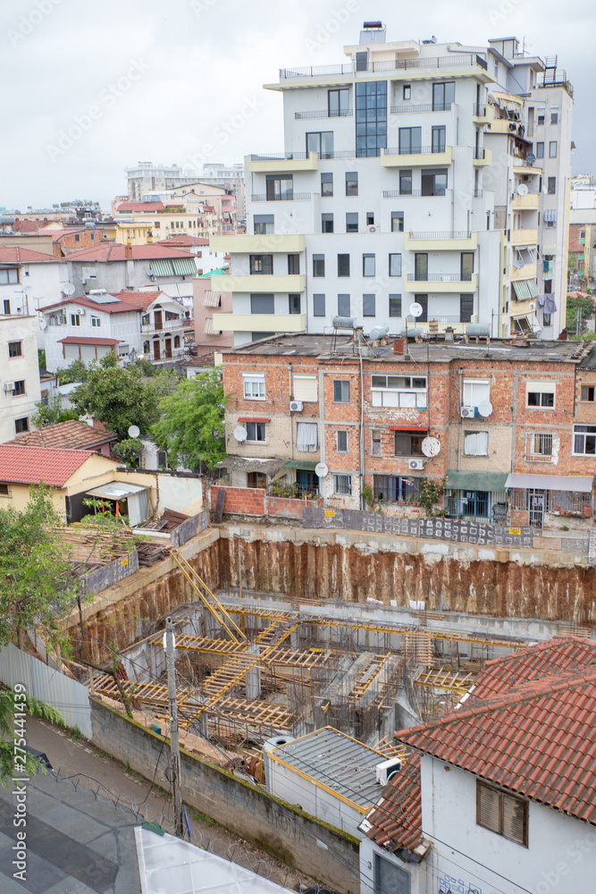 Baustelle in Tirana