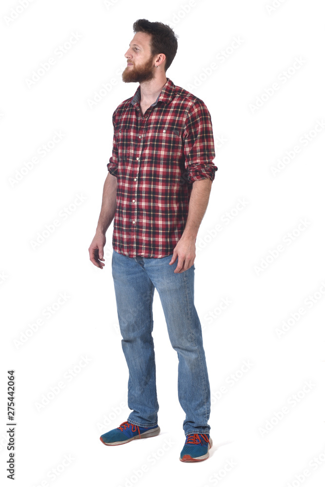 full portrait of a man with on white background full portrait of a man with on white background