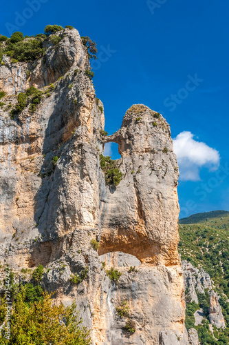 Spain, province of Huesca, autonomous community of Aragon, Sierra y Cañones de Guara natural park, the Mascun canyon photo