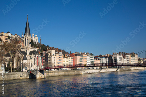 Saint Georges Church and Saint Georges district, 5th arrondissement of Lyon, France photo