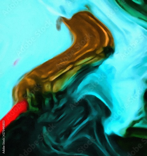 Abstract art background. Colorful texture. Creative concept oriental pattern with design elements. Graphic artwork. Drawing in modern impressionism style. Marble liquid effect. Fluid painting.