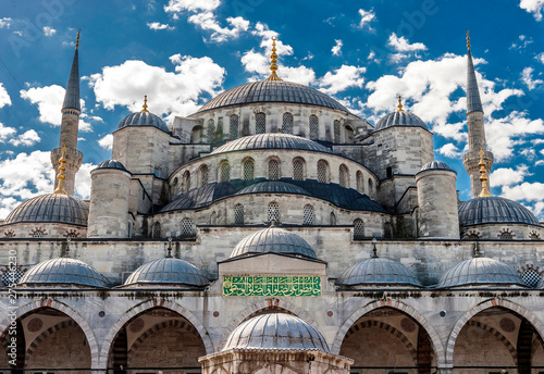 Turkey, Istanbul, Blue Mosque's domes and minarets (1616 by Mehmet Aga, Sinan's pupil) (UNESCO World Heritage) photo