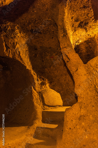 Turkey, Goreme National park and the rock sites of Cappadocia underground city, Sanctuary of Kaymakli (9th - 13th century) (UNESCO World Heritage) photo