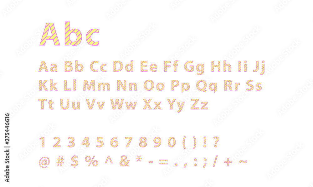 Elegant line style summer style alphabet letters font number and special symbols. Typography fonts regular uppercase and lowercase vector illustration Elegant line style summer style alphabet letters font number and special symbols. Typography fonts regular uppercase and lowercase vector illustration