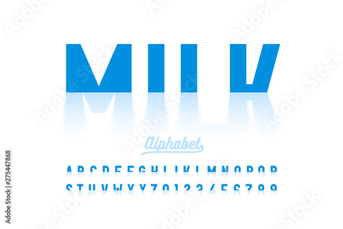 Milky style font design, al...
