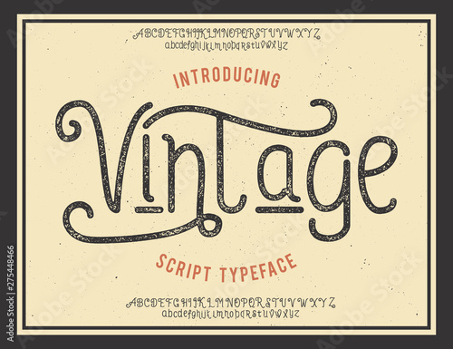 Vintage. Retro logo. original handmade typeface. Vector font and logo. Print on shirt or sticker. Vintage badge.