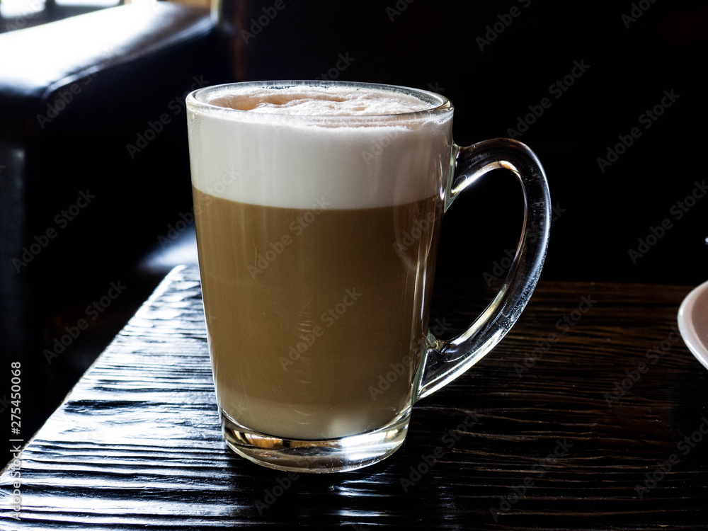 Cafe Latter - fresh coffee drink in glass Cafe Latter - fresh coffee drink in glass