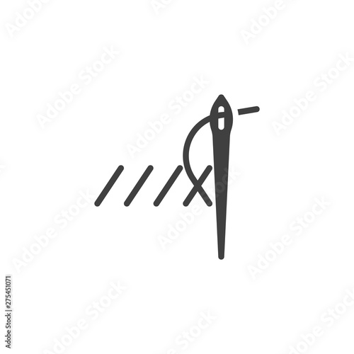 Cross stitch needlework vector icon. filled flat sign for mobile concept and web design. Handmade embroidering glyph icon. Symbol, logo illustration. Vector graphics