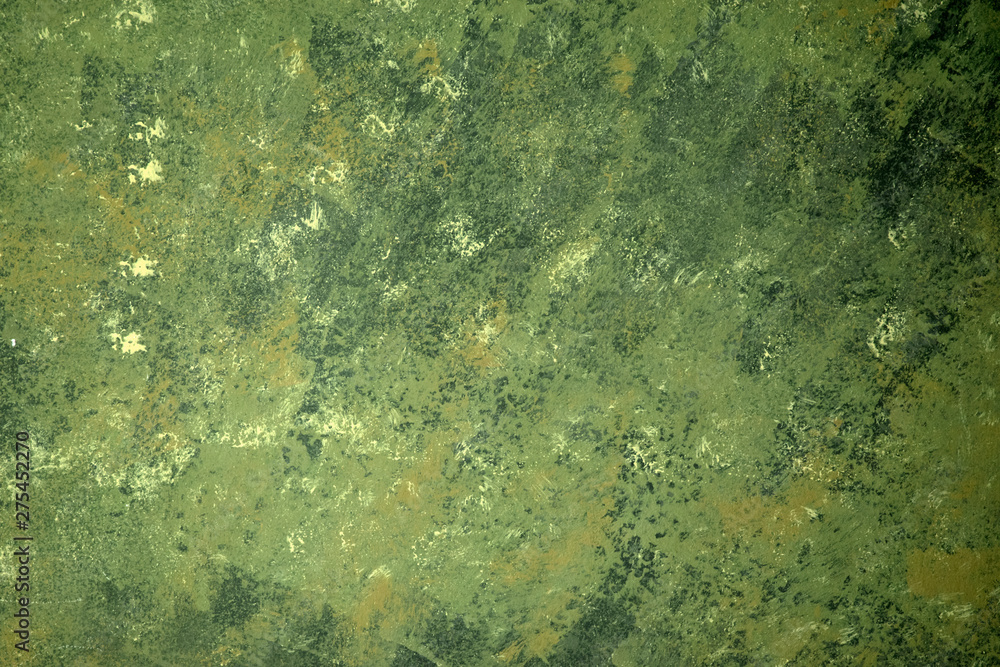 Green bright vintage background, abstract textured wall