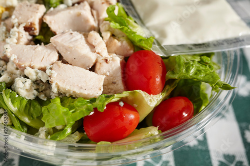 Fényképezés Pre-made salad in a plastic container
