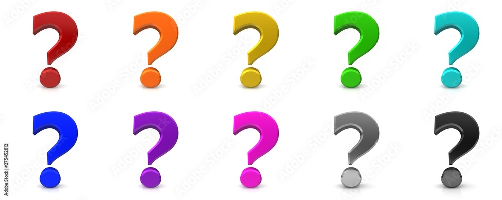 question marks 3d set red black blue green gold silver queries icon set interrogation points punctuation marks isolated on white question marks 3d set red black blue green gold silver queries icon set interrogation points punctuation marks isolated on white