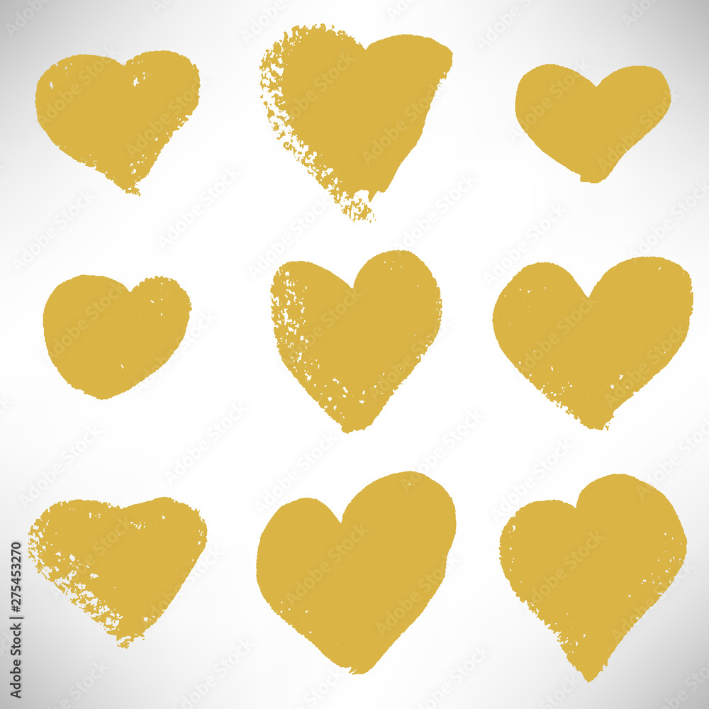 Set of hand drawn hearts. Cute heart collection isolated on white. Vector illustration. Set of hand drawn hearts. Cute heart collection isolated on white. Vector illustration.