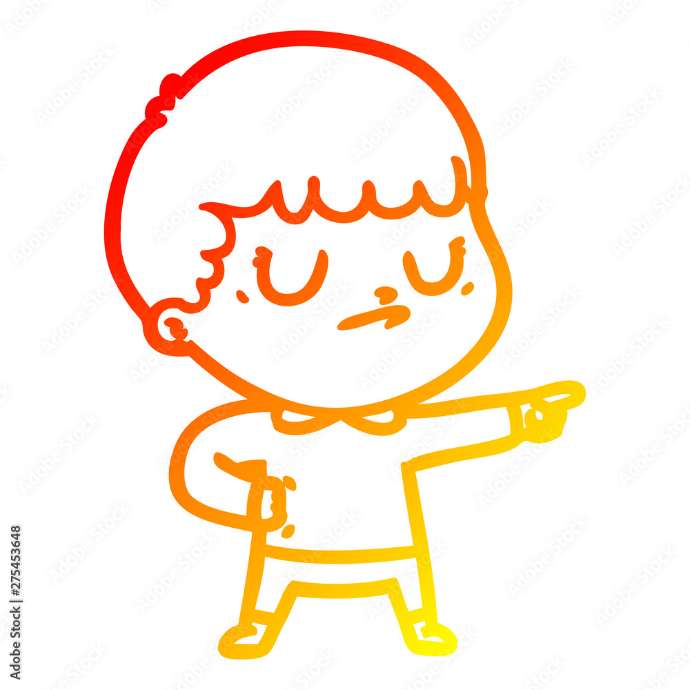 warm gradient line drawing cartoon grumpy boy warm gradient line drawing cartoon grumpy boy