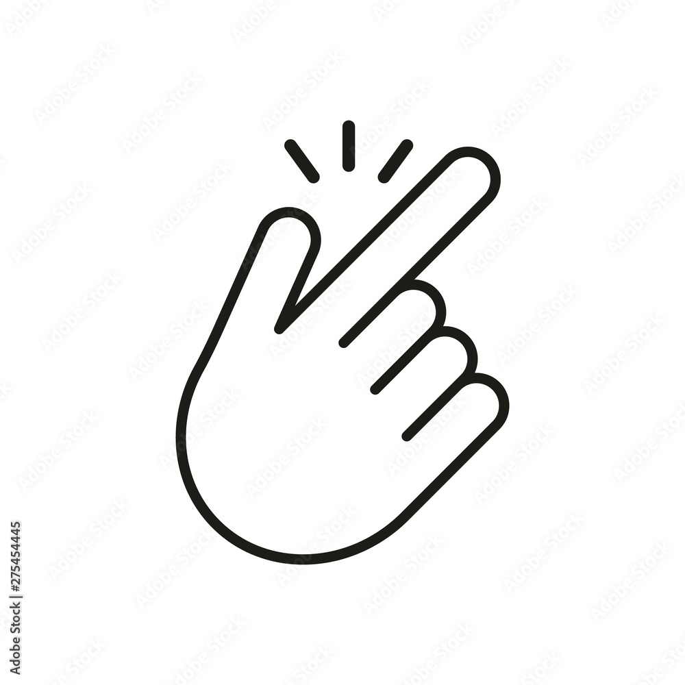 Snap of the fingers line icon. Easy concept vector Snap of the fingers line icon. Easy concept vector