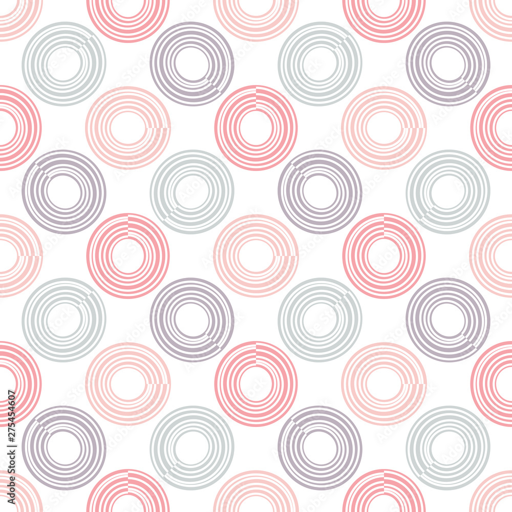 Abstract seamless pattern of circles. Vector illustration. Abstract seamless pattern of circles. Vector illustration.