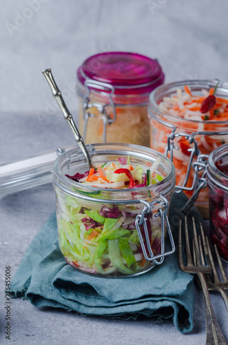Traditional fermented foods -  sauerkraut, kimchi with carrot, beet, brassica rapa  for  health  and disease prevention. 