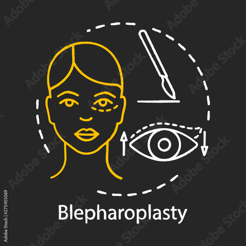 Blepharoplasty chalk icon