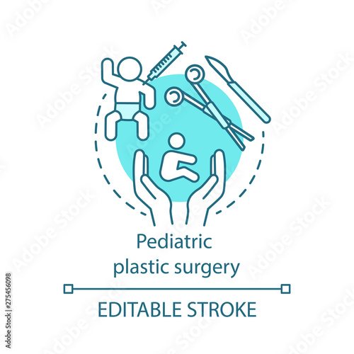 Pediatric plastic surgery concept icon