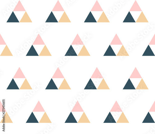 Mata magnetyczna Trójkątne tło. Bezproblemowa geometryczny wzór. Bezszwowe streszczenie trójkąt geometryczne tło. Wzór geometryczny nieskończoności. Ilustracji wektorowych.