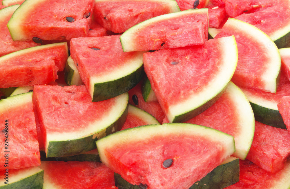 Ripe sliced watermelon background