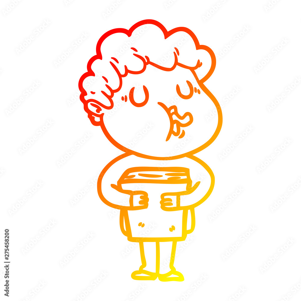 warm gradient line drawing cartoon man singing warm gradient line drawing cartoon man singing