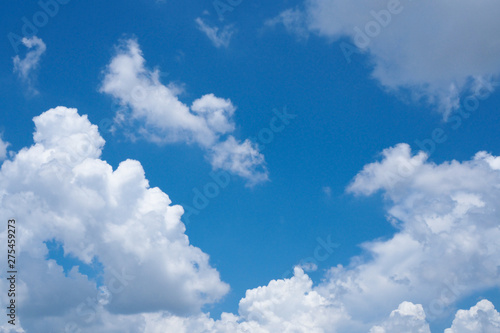 Beautiful white cloud in blue sky nature for background