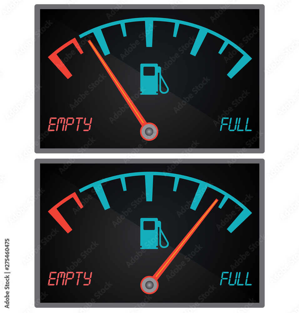 Gas gauge. Fuel indicator. Fuel gauge. Indicator fuel icon. Gas meter. Fuel sensor. Car dashboard. Vector illustration. Gas gauge. Fuel indicator. Fuel gauge. Indicator fuel icon. Gas meter. Fuel sensor. Car dashboard. Vector illustration.