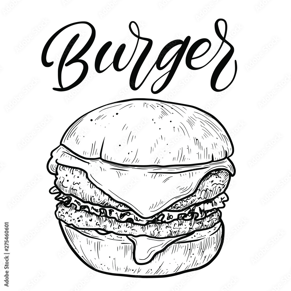 vector illustration of hamburger