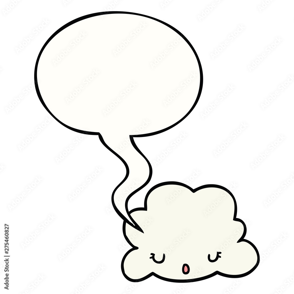 cute cartoon cloud and speech bubble cute cartoon cloud and speech bubble