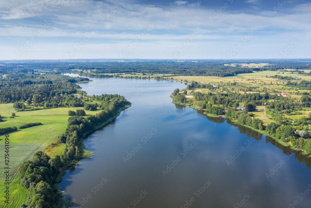 Sasmaka lake and surroundings in west Latvia.