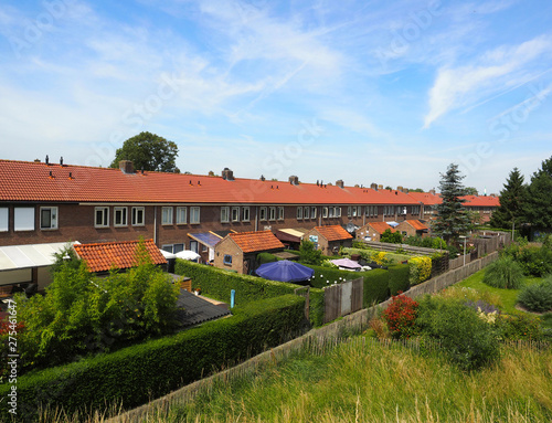 Photos The backside of a row houses in the Netherlands