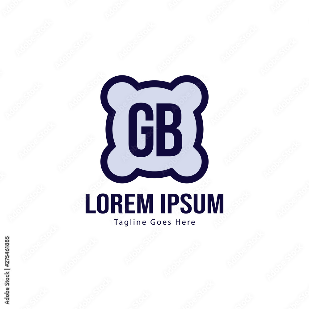 Initial GB logo template with modern frame. Minimalist GB letter logo vector illustration Initial GB logo template with modern frame. Minimalist GB letter logo vector illustration