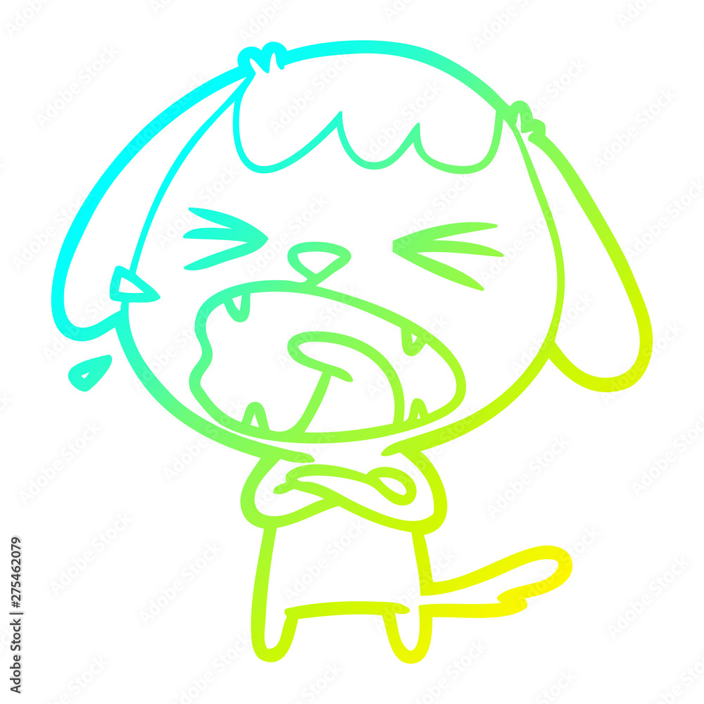 cold gradient line drawing cute cartoon dog cold gradient line drawing cute cartoon dog