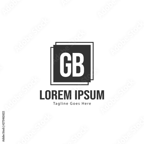 Initial GB logo template with modern frame. Minimalist GB letter logo vector illustration © Robani