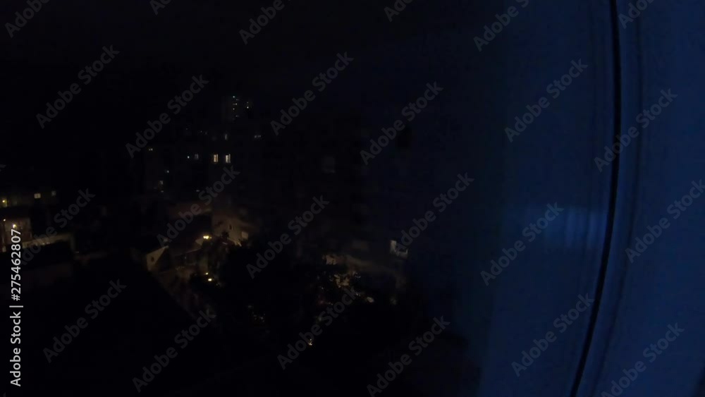 View Of Apartment Building Lights With Tv Lights At Night Time Lapse View Of Apartment Building Lights With Tv Lights At Night Time Lapse
