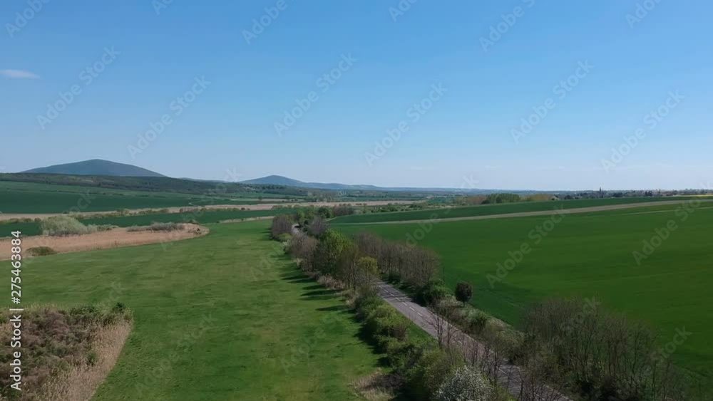 Beautiful aerial shot of green hills and valleys Beautiful aerial shot of green hills and valleys