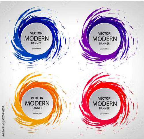 Abstract artistic background, banner circular ring template , using for beauty and fashion watercolor vector illustration