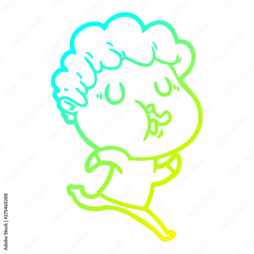 cold gradient line drawing cartoon man singing cold gradient line drawing cartoon man singing