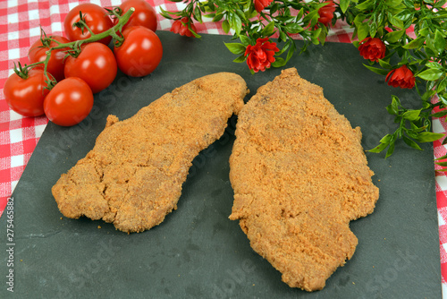 Fotografia escalope de porc pané