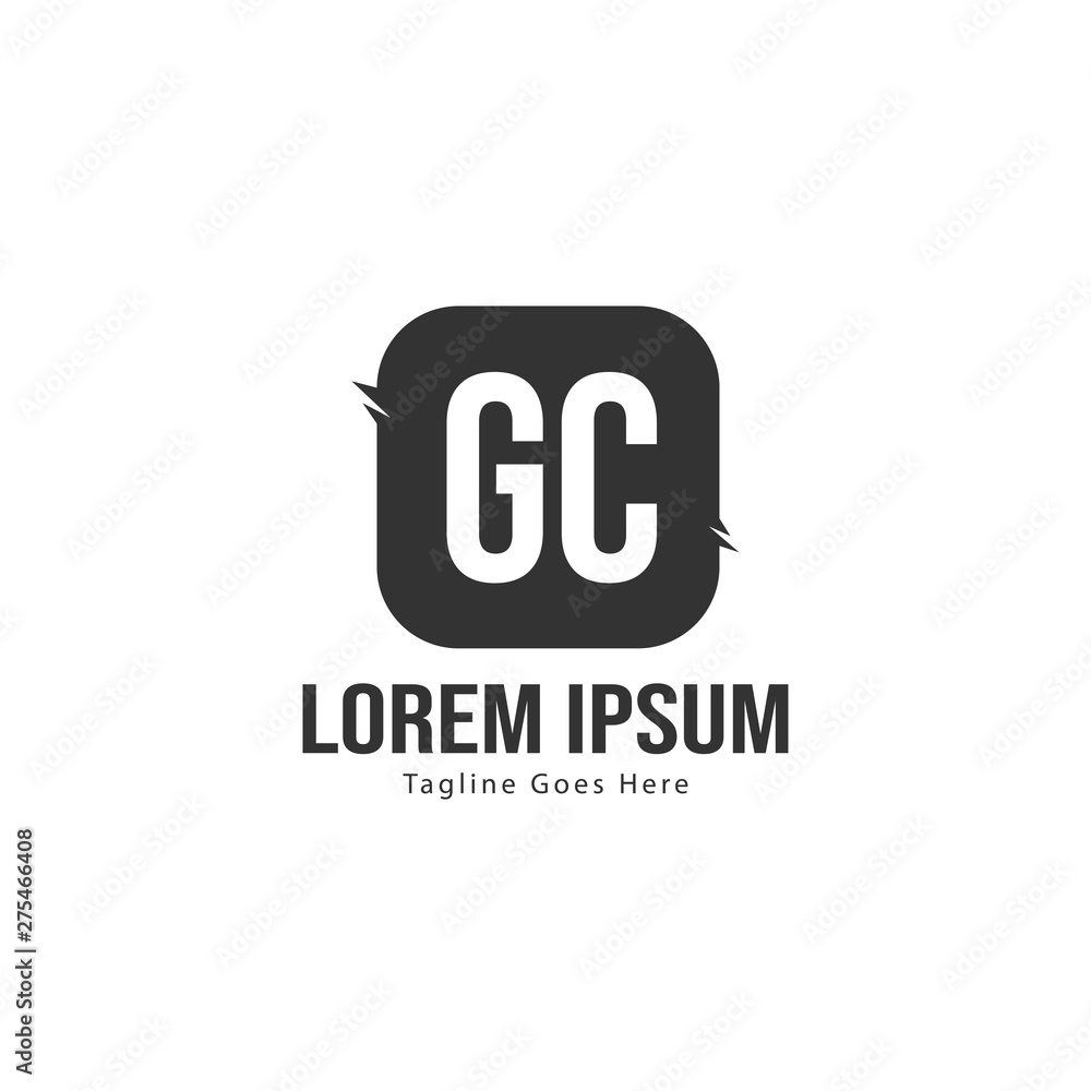 Initial GC logo template with modern frame. Minimalist GC letter logo vector illustration Initial GC logo template with modern frame. Minimalist GC letter logo vector illustration